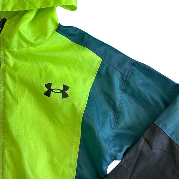 UNDER ARMOUR Boys Color Block Windbreaker 7 NWOT - Picture 2 of 5